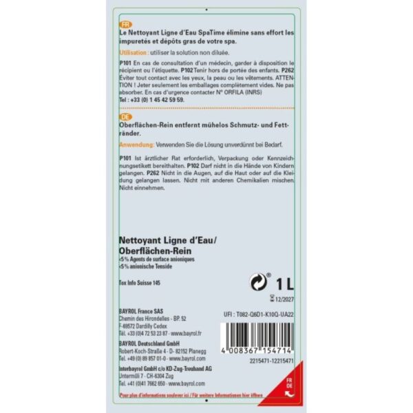 Nettoyant ligne d'eau 1l - SpaTime – Image 2