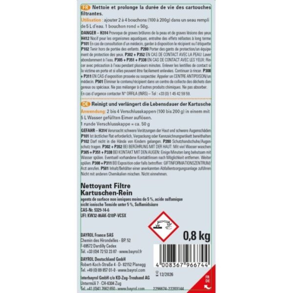 Nettoyant cartouche 0,8 kg - SpaTime – Image 2