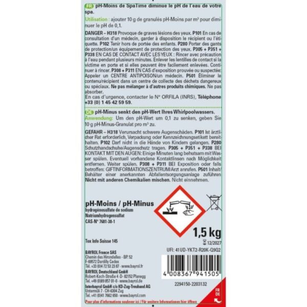 pH-Minus 1,5 kg - SpaTime – Image 2